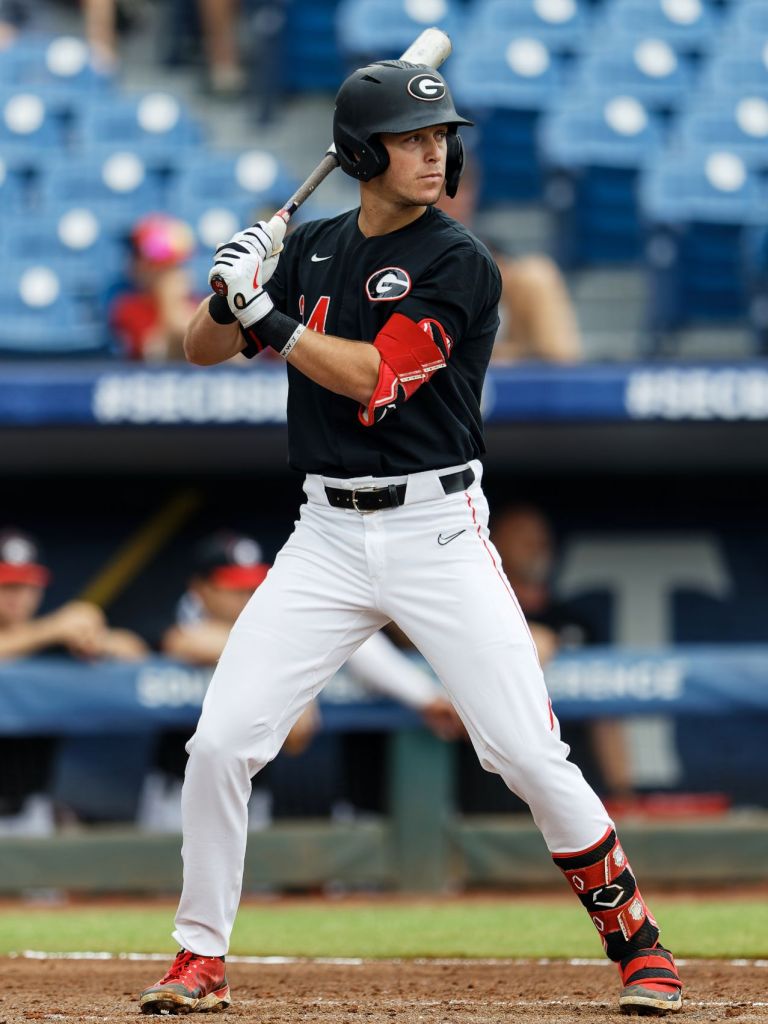 Charlie Condon (24) Georgia Bulldogs vs South Carolina Gamecocks in game one of the SEC Tournament at Hoover Metropolitan Stadium in Hoover, AL on Tuesday, May 23, 2023. (Photo by Eddie Kelly / ProLook Photos)